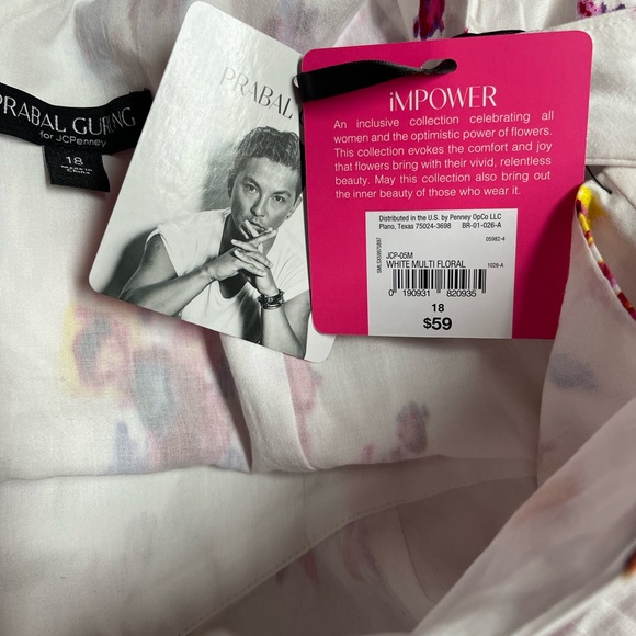 Prabal Gurang dress. Size 18. NWT. MRSP $59. Watercolors - Picture 5 of 5